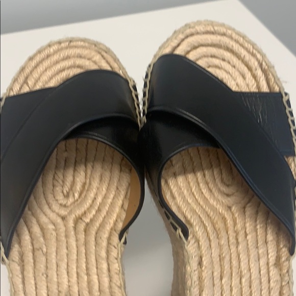 COACH Primrose black leather espadrille. Size 8 - Picture 3 of 4